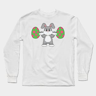 Rabbit Easter Easter egg Dumbbell Long Sleeve T-Shirt